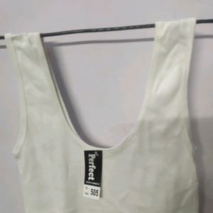 White U Neck Camisole For Ladies 28 To 34 Size