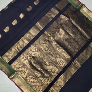 Black Colour Saree With Blouse