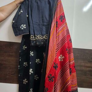 Cotton Duppata Suit With Linning