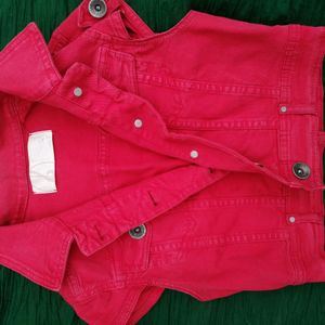 Red crop jacket