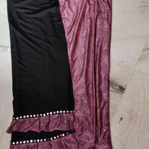 Lycra Blend Ruffle Saree