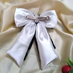 Lace Double Layered Bow Clip