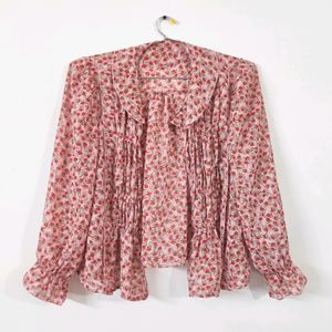 Korean imported floral shrug