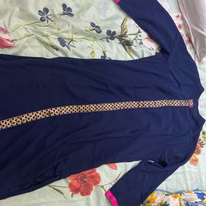 Navy Blue Festive Kurta Women