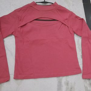 Peach Neck Design Top