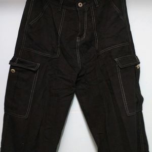 Black Cargo Jeans