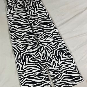 ZEBRA Print High Waist Denims