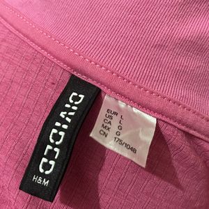 H&M Pink Ribbed Top