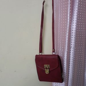 Maroon Slim Sling Bag