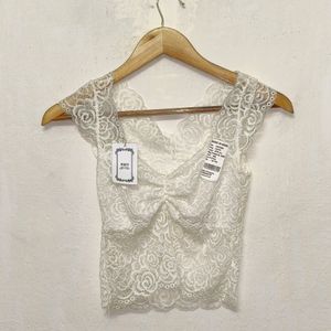 Trendy New Off White Crop Top For Women