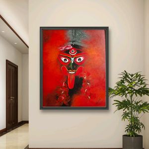 An Elegant Painting Of Maa Kali