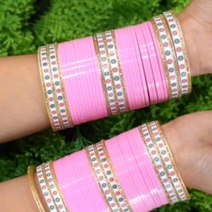 Unique Pink Colour Bridal Chura