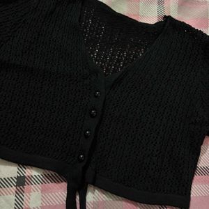 Black and Pink Crochet Tops (Combo)