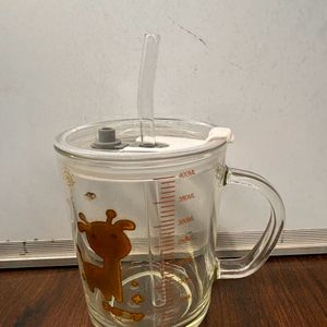 tumbler with lid and Glass straw