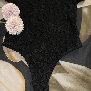 Black High neck Bodysuit