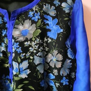 Blue Flower print kurti