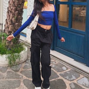 Blue Crop Top