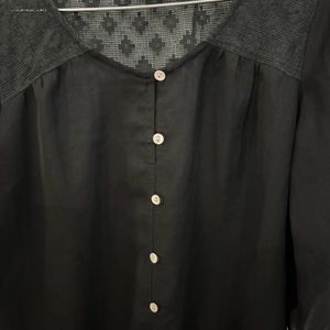 Black Georgette Tunic