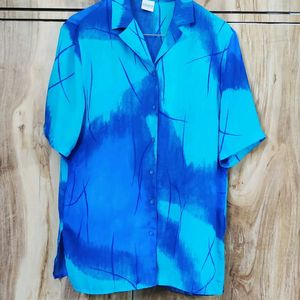 Blue Printed Shirt Size-40-42