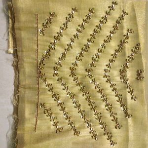 Trending Design Golden Aari Blouse Material