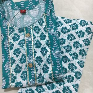 Brand New Cotton Kurti With Pant