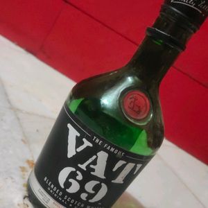 Empty Medium Size Vat 69 Bottle