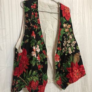 Multi Colour Floral Printed Vest