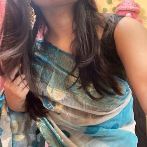 Blue Saree