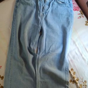 straight fit ice blue jeans