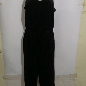 BLACK VELVET JUMPSUIT