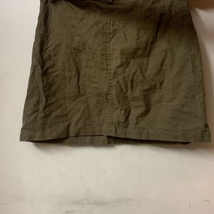 Myntra olive mini skirt