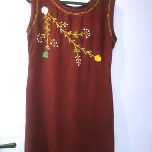 Sleeveless straight kurta | Used once