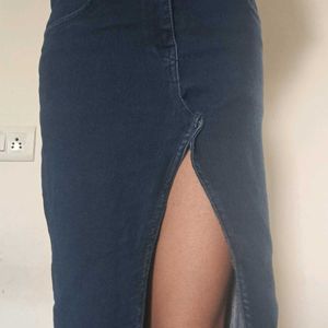 Denim Midi Skirtt