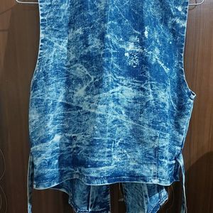 Sleeveless Denim Vest