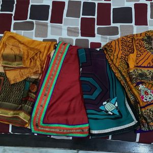 4 Crepe Heavy Saree