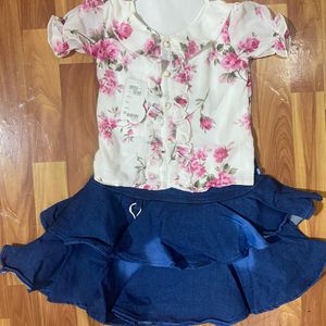 Beautiful Top And Skirt For Girls