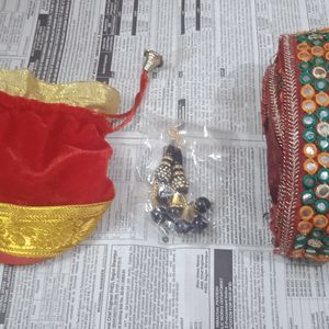 Potli Bag Latkan And Lace Quantity 4