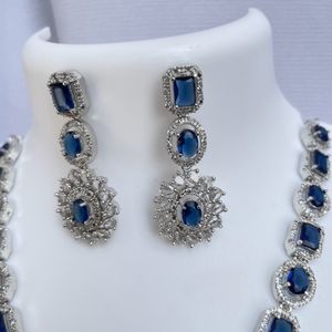 👸AD Necklace With Mangtika & Earrings