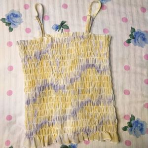 New Tube Top Yellow Crop