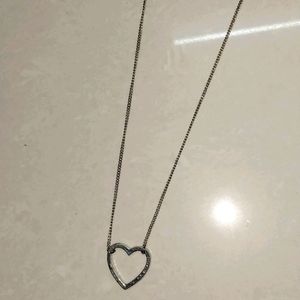 Heart Shape Pendent With Chain.