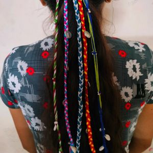 Multicolour Boho Hair Braids 🎀✨