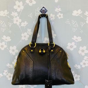 Auth Yves Saint Laurent Muse Dome Tote Bag