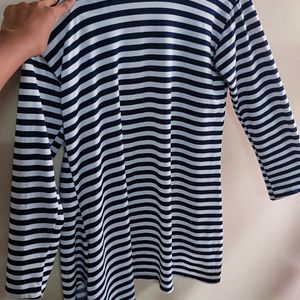 Women's Striped Long Shrug