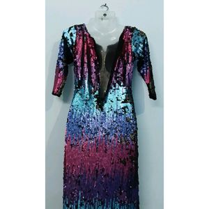 Multicolor Designer Rainbow Dress