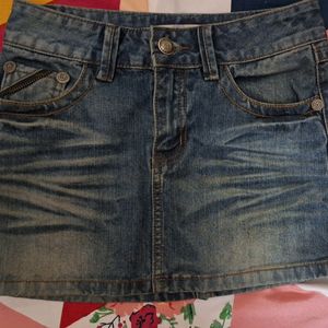 Y2k Mini Denim Skirt