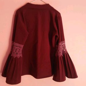 Maroon Top Party Wear