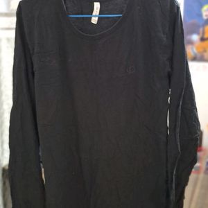 Men's Plain Black [Xl] Regular Fit Size T-shirt