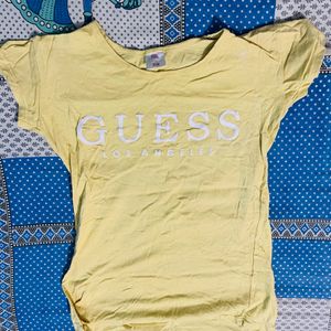 Yellow Regular Wash T Shirt 👚