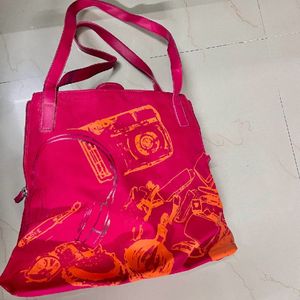 New Baggit Large Hot Pink Tote Bag