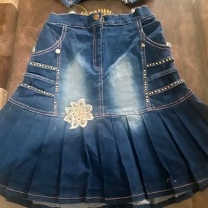 Denim Skirt Set